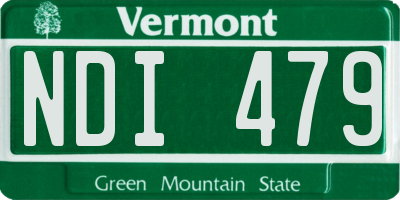 VT license plate NDI479