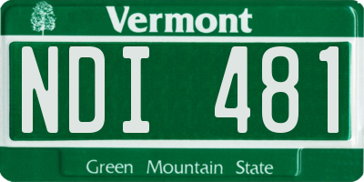 VT license plate NDI481