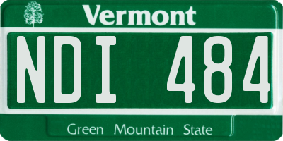 VT license plate NDI484