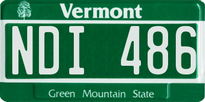 VT license plate NDI486