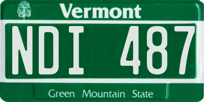 VT license plate NDI487