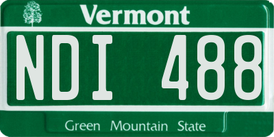VT license plate NDI488