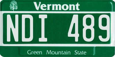 VT license plate NDI489
