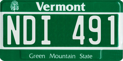 VT license plate NDI491