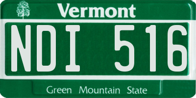 VT license plate NDI516