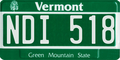 VT license plate NDI518