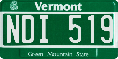 VT license plate NDI519