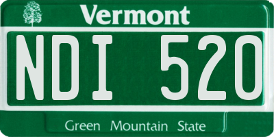 VT license plate NDI520