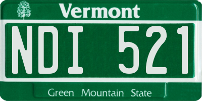 VT license plate NDI521