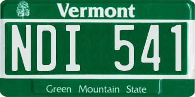 VT license plate NDI541
