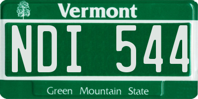 VT license plate NDI544