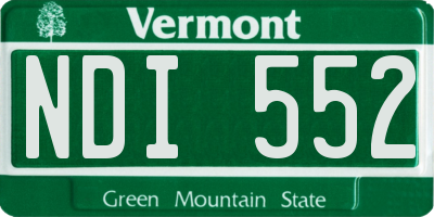 VT license plate NDI552