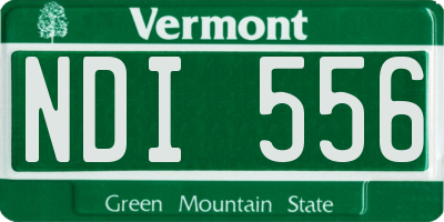 VT license plate NDI556