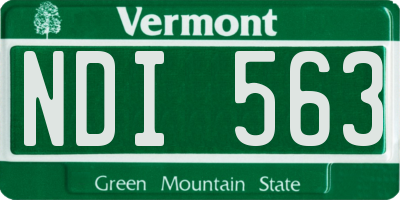 VT license plate NDI563
