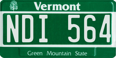 VT license plate NDI564