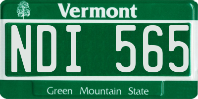 VT license plate NDI565