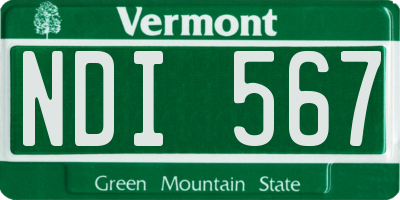 VT license plate NDI567