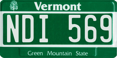 VT license plate NDI569