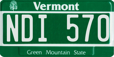 VT license plate NDI570
