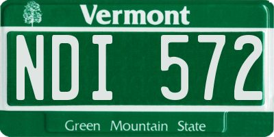 VT license plate NDI572