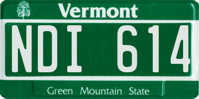 VT license plate NDI614