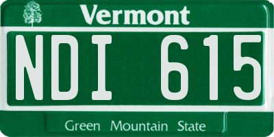VT license plate NDI615