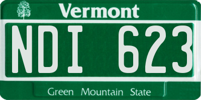 VT license plate NDI623