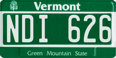 VT license plate NDI626