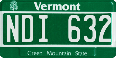 VT license plate NDI632