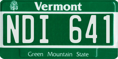 VT license plate NDI641