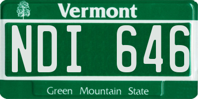 VT license plate NDI646
