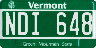 VT license plate NDI648