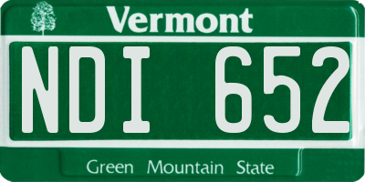 VT license plate NDI652