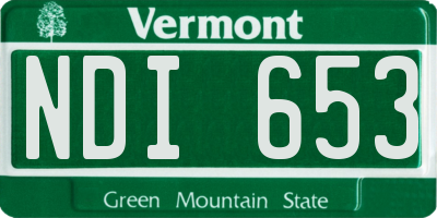 VT license plate NDI653