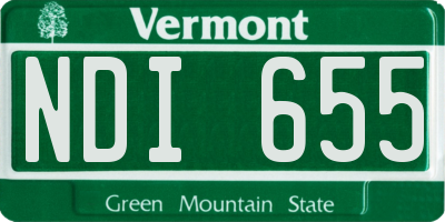 VT license plate NDI655