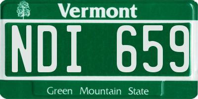 VT license plate NDI659