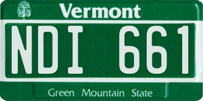 VT license plate NDI661