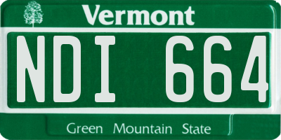 VT license plate NDI664
