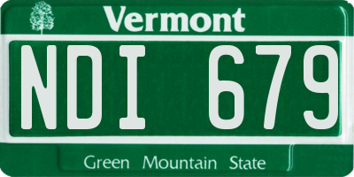 VT license plate NDI679