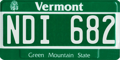 VT license plate NDI682