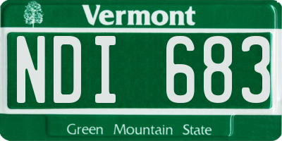 VT license plate NDI683
