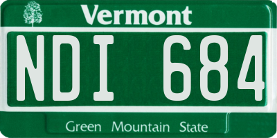 VT license plate NDI684