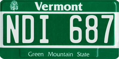 VT license plate NDI687