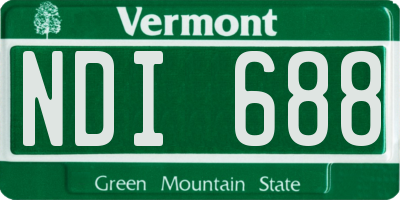 VT license plate NDI688