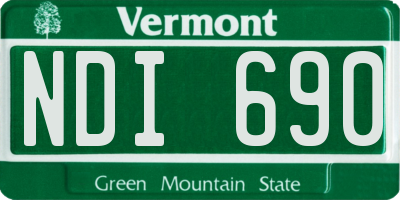 VT license plate NDI690