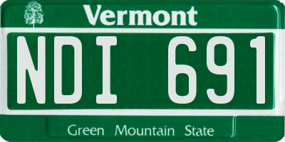 VT license plate NDI691