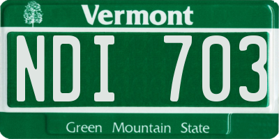 VT license plate NDI703