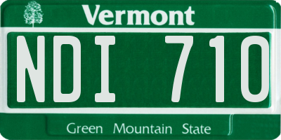 VT license plate NDI710