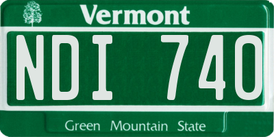 VT license plate NDI740