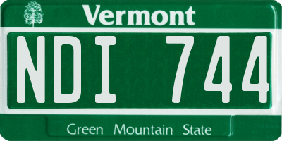 VT license plate NDI744